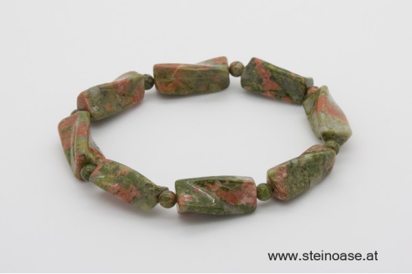 Armband Unakit / Epidot 'Swing'